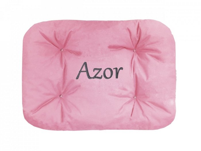 Legowisko Z IMIENIEM TWOJEGO PSA 70x50 cm - różowy