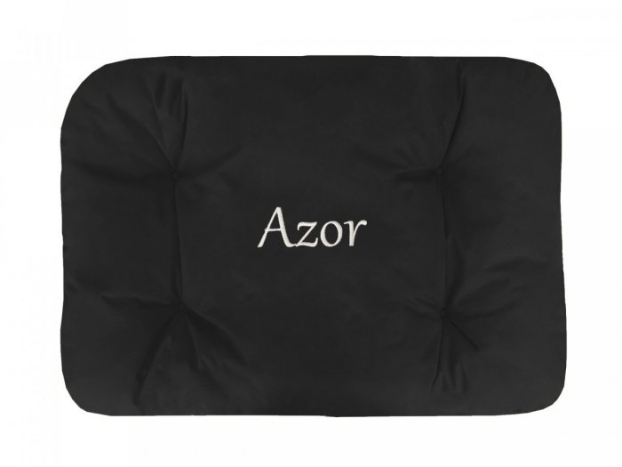 Legowisko Z IMIENIEM TWOJEGO PSA 70x50 cm - czarne