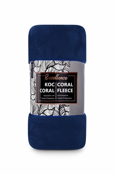 Koc z mikrofibry CORAL 150x200 wz. FLEECE201007