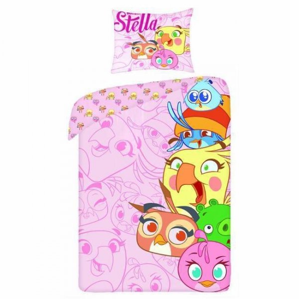 Pościel licencyjna 100% bawełna 160x200 - Angry Birds Stella 3s