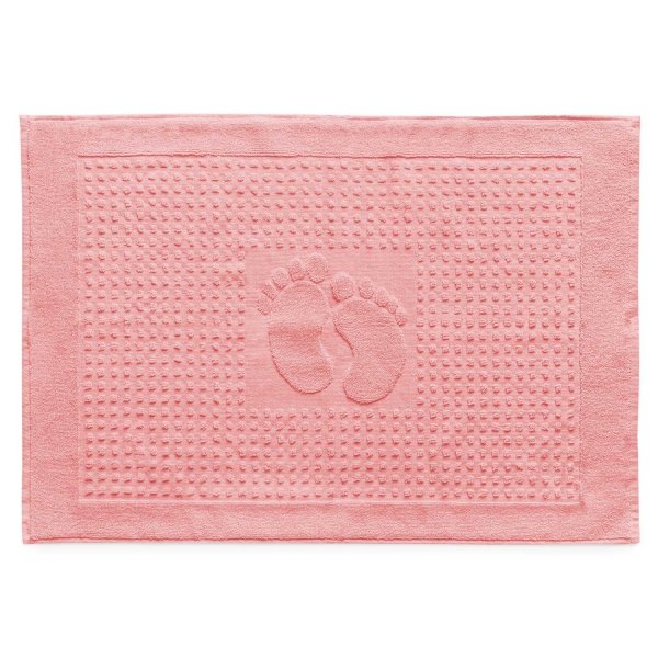 Dywanik łazienkowy 100% bawełna STOPKI 50x70 wz. ciemny róż