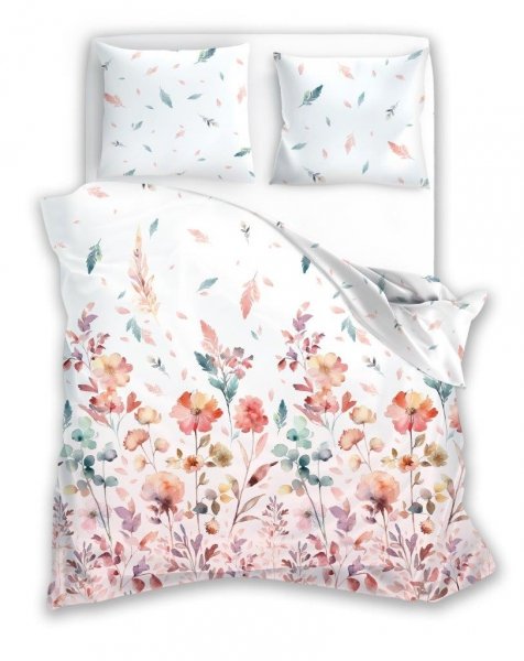 Pościel satynowa MILAGRO 160x200 wz. Verde 001