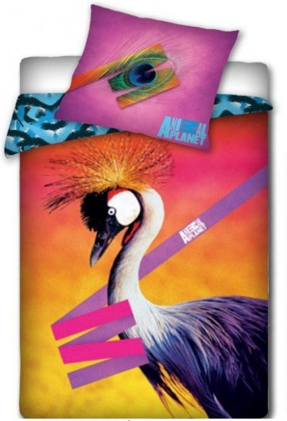 Pościel licencyjna Animal Planet 100% bawełna 160x200 - Żuraw