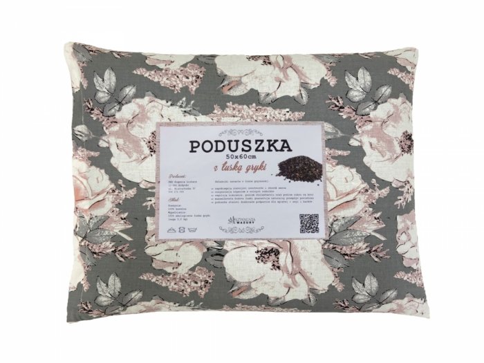 Poduszka z łuską gryki 50x60 wz. 7 peonia