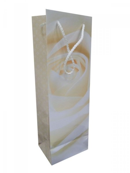 Ozdobne opakowanie, torebka na prezent "butelka" 12x35cm wz. Ślub 04