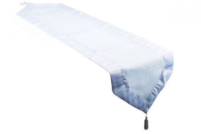 Obrus Dedal z frędzlem 40x180 Kolor: biały