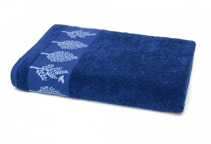 Ręcznik TERRA - rozmiar 50x90 wz. Granat