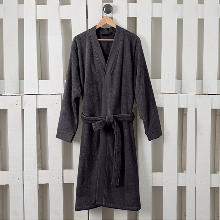 szlafrok męski ROMEO bawełna anthracite