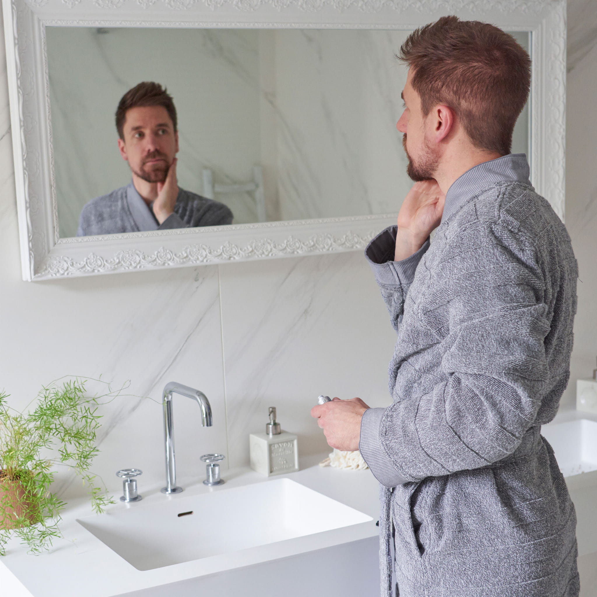 szlafrok męski GRIZZLI bawełna