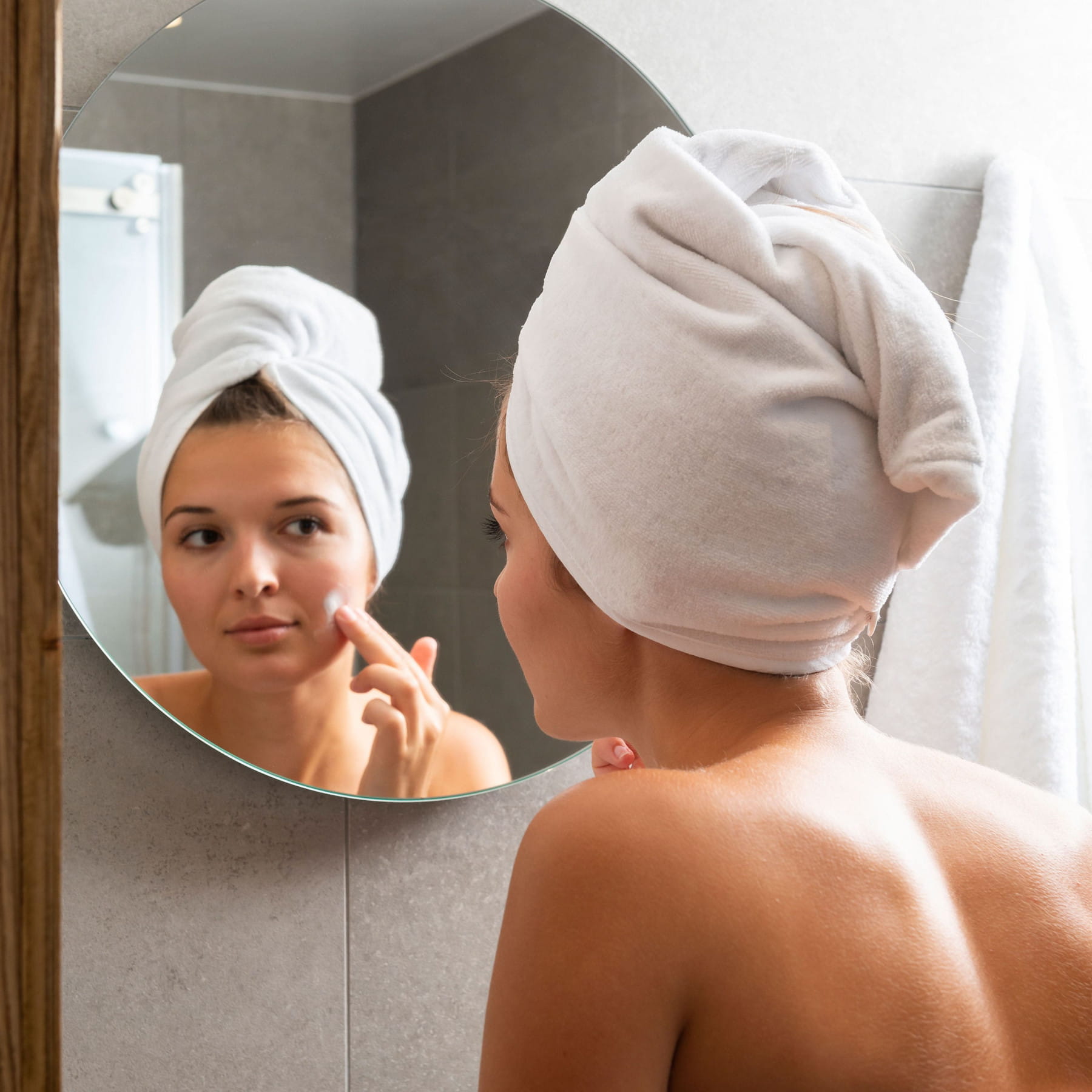 ręcznik na głowę NATURELLE bawełna BLANC