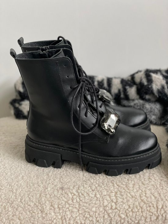 Trzewiki 80028/6 Czarny lico / czarny kamień