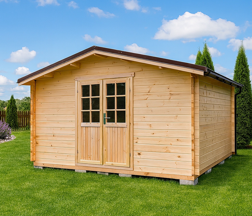 Domek | Ogrodowy narzędziowy Edyta 400 x 300 cm 28mm z podłogą