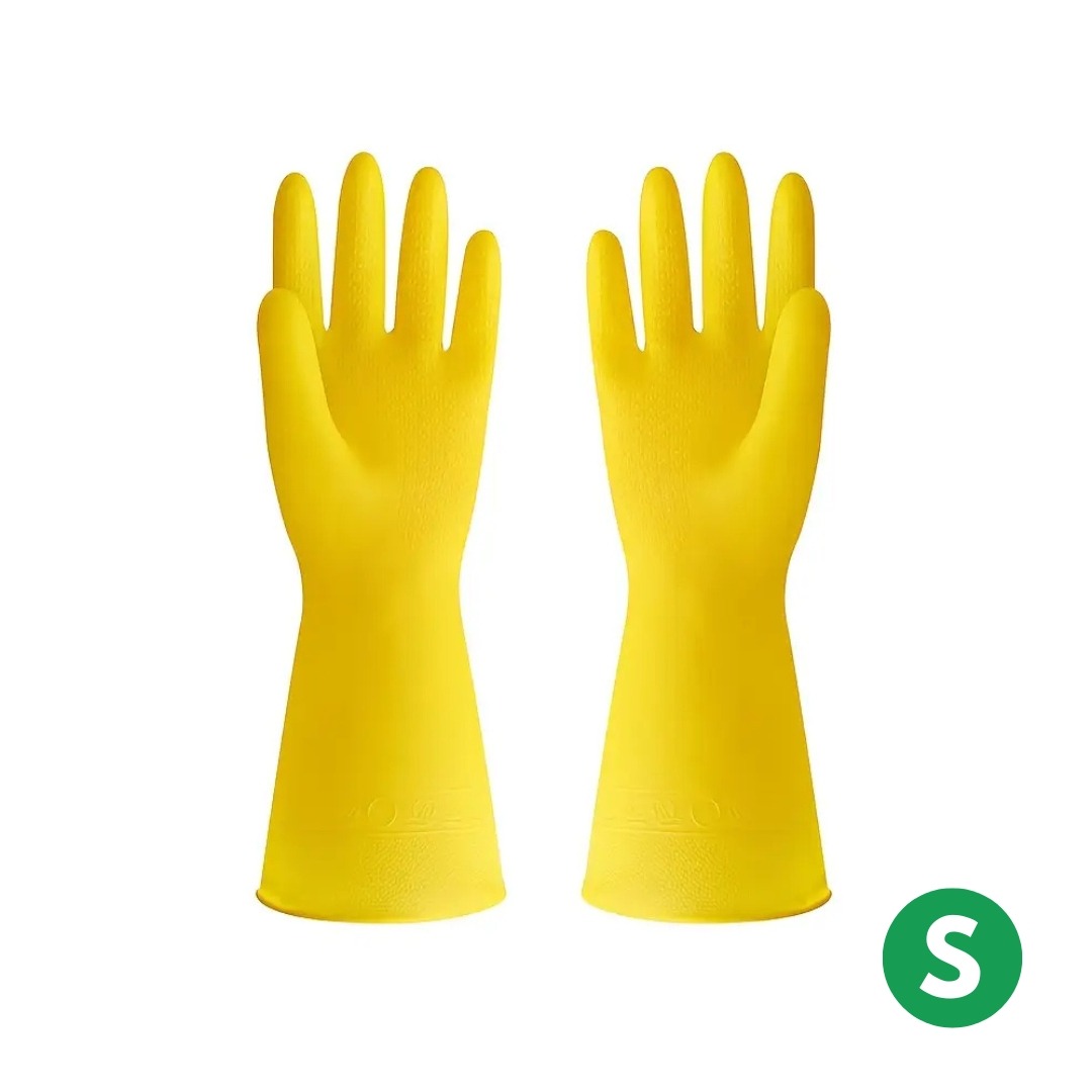 Rękawice GUMOWE-FLOKOWE rozmiar S