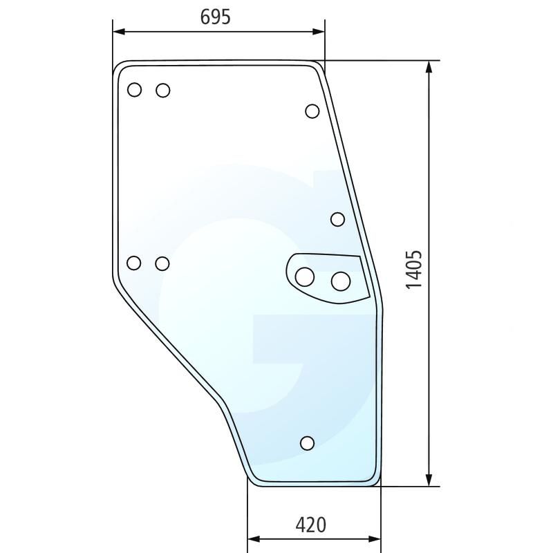 Szyba drzwi prawa Deutz DX AgroPrima AgroXtra 4352851