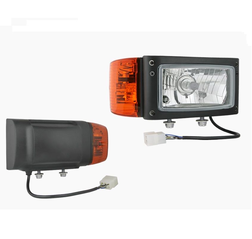 Reflektor przedni typu H4 przewód i złączem AMP prawy 12V REPR2.42741 Wesem