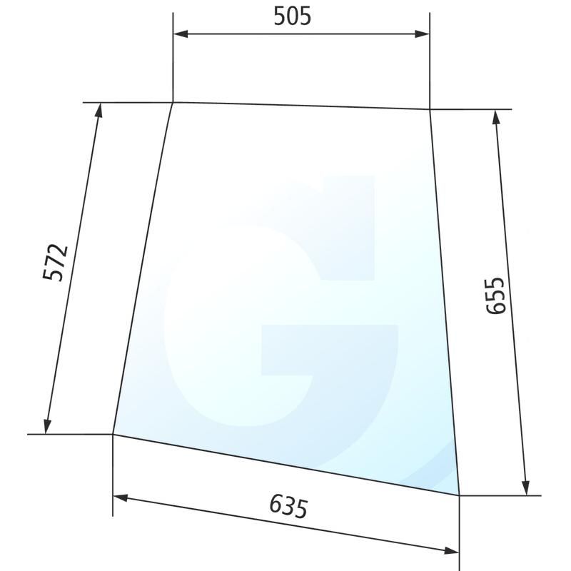 Szyba drzwi górna Fendt Farmer 258514210250