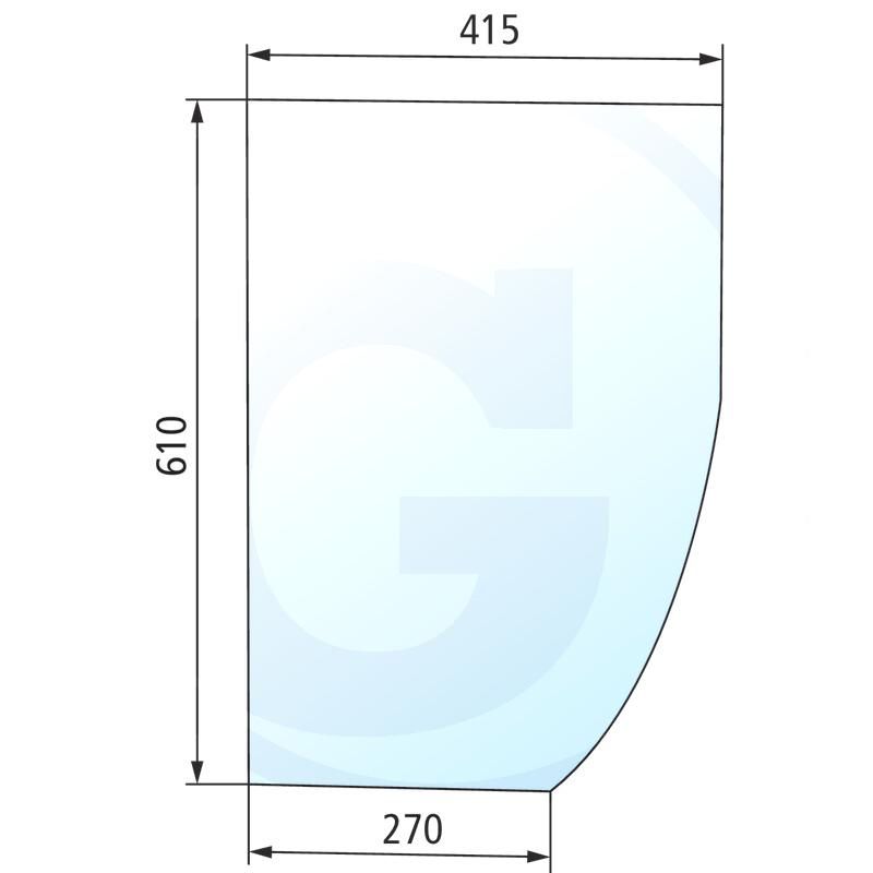Szyba dzielona przednia, prawa dolna CASE Maxxum 5120 5250 248717A1