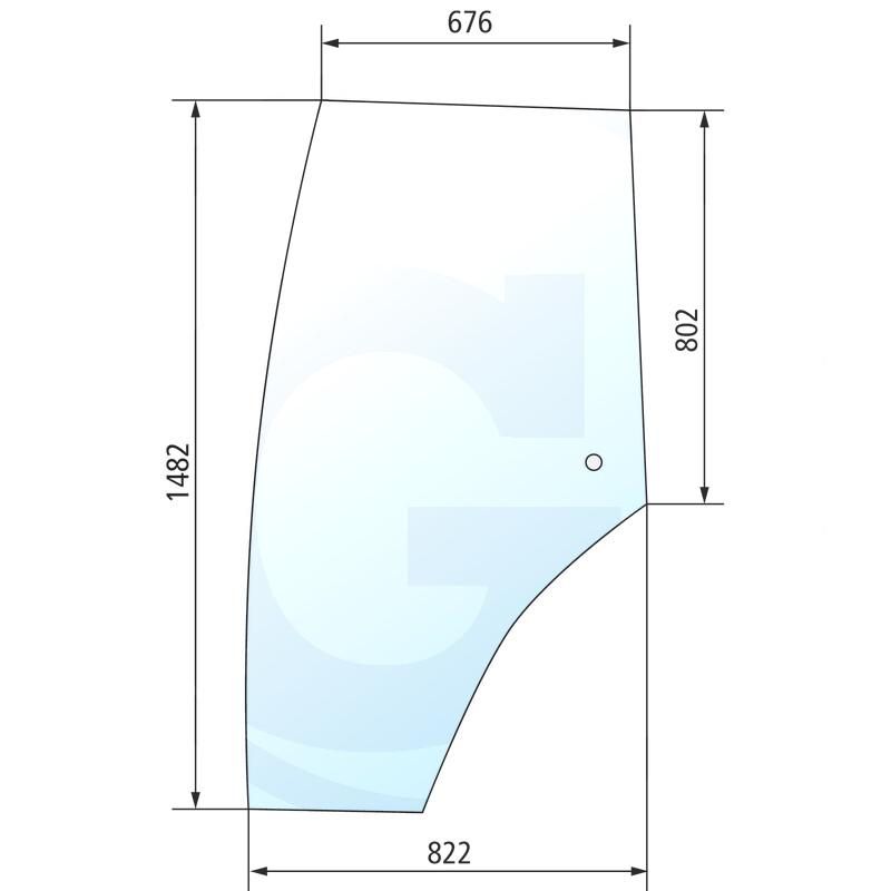 Szyba drzwi prawa Zetor 53369091