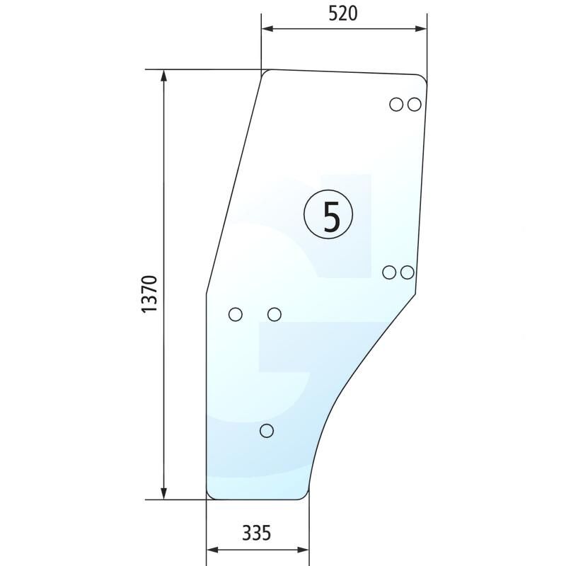Szyba drzwi lewa Fendt Farmer 208810030010