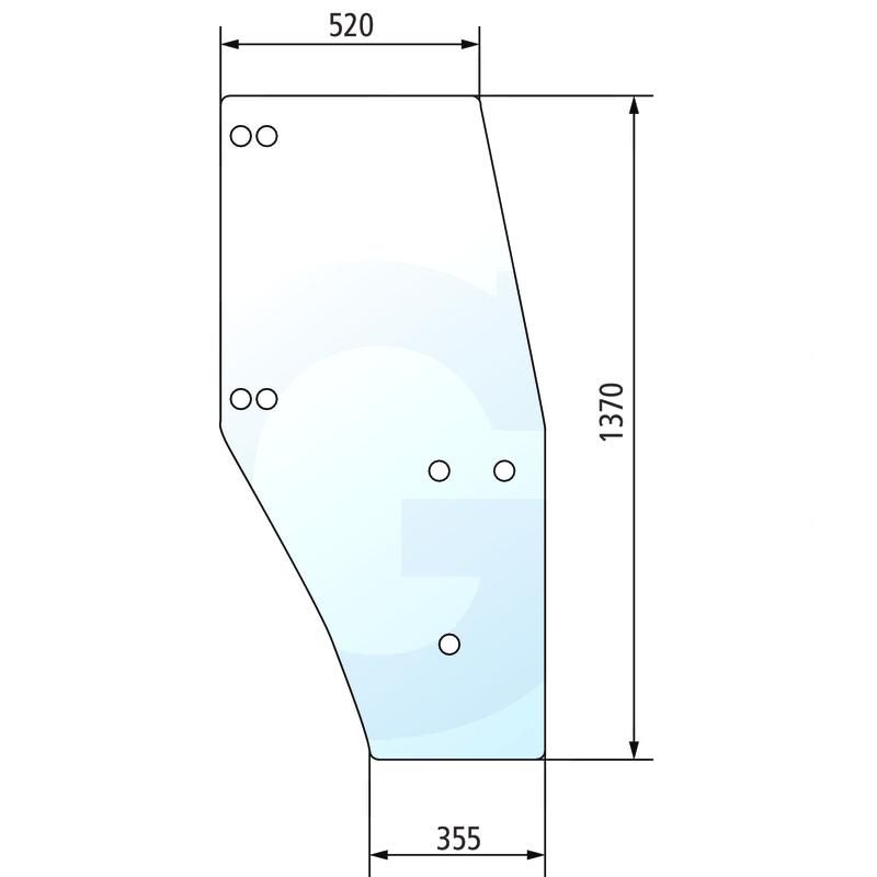 Szyba drzwi prawa Fendt Farmer 205810030050