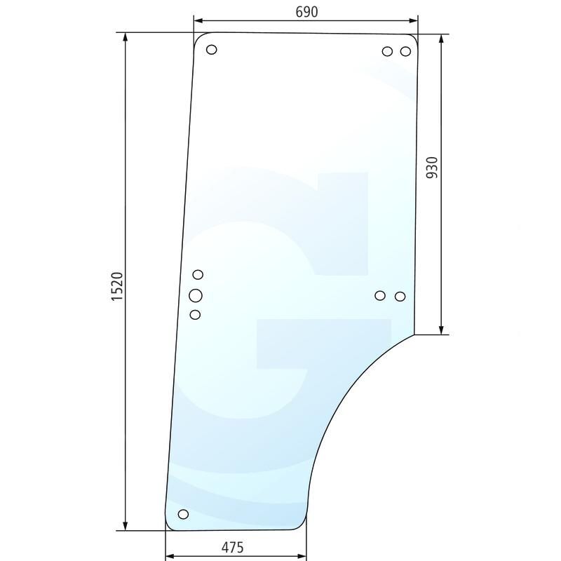 Szyba drzwi prawa i lewa Zetor 10368056