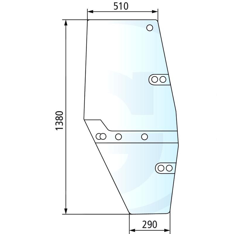 Szyba drzwi prawa Steyr 1-34-221-003, 1-34-221-001