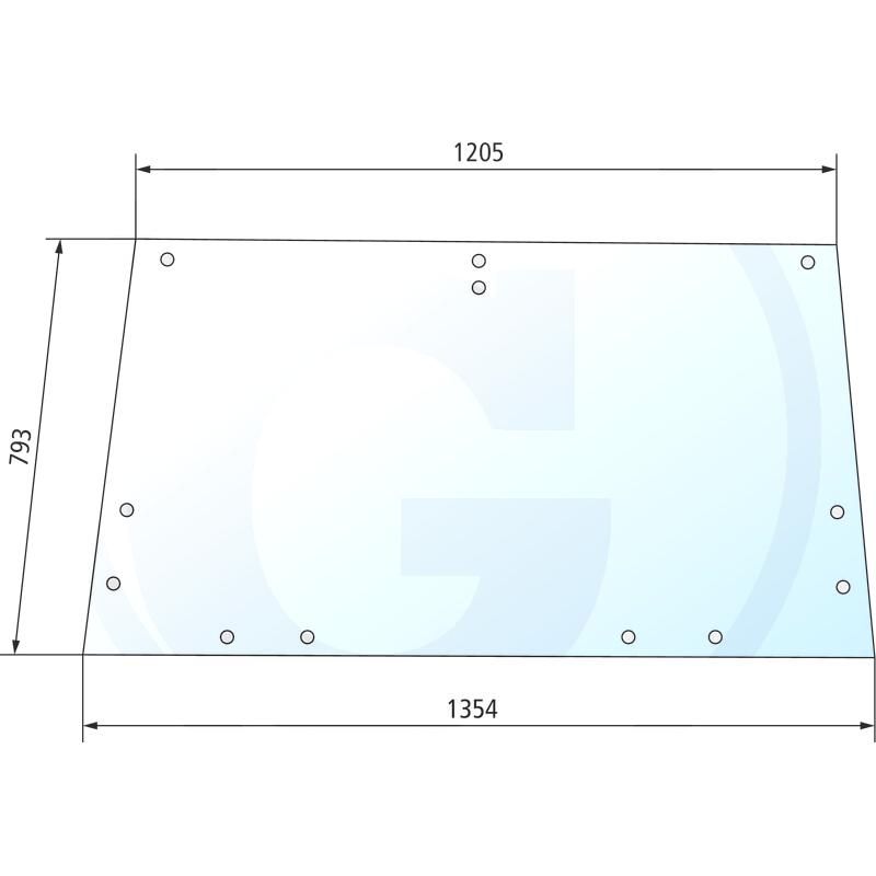 Szyba przednia uchylna CASE 644 1246 1255 3232781R1