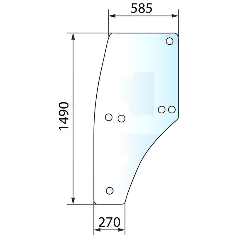 Szyba drzwi lewa John Deere 5215 ER200625