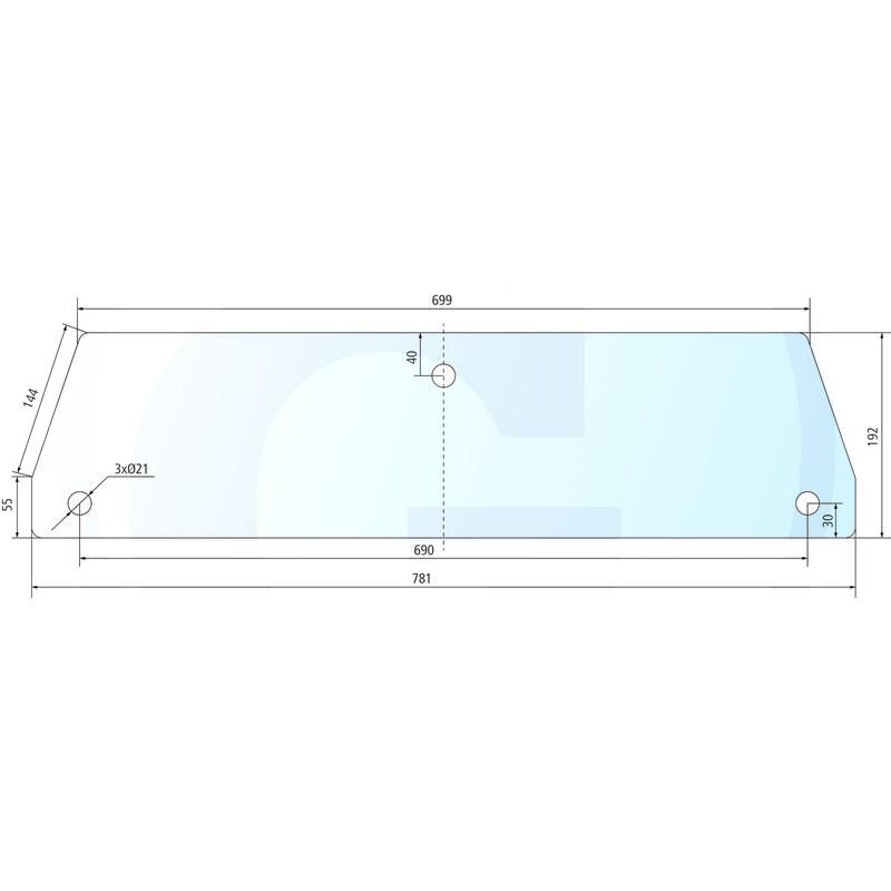 Szyba tylna Massey Ferguson 300 3476137M1