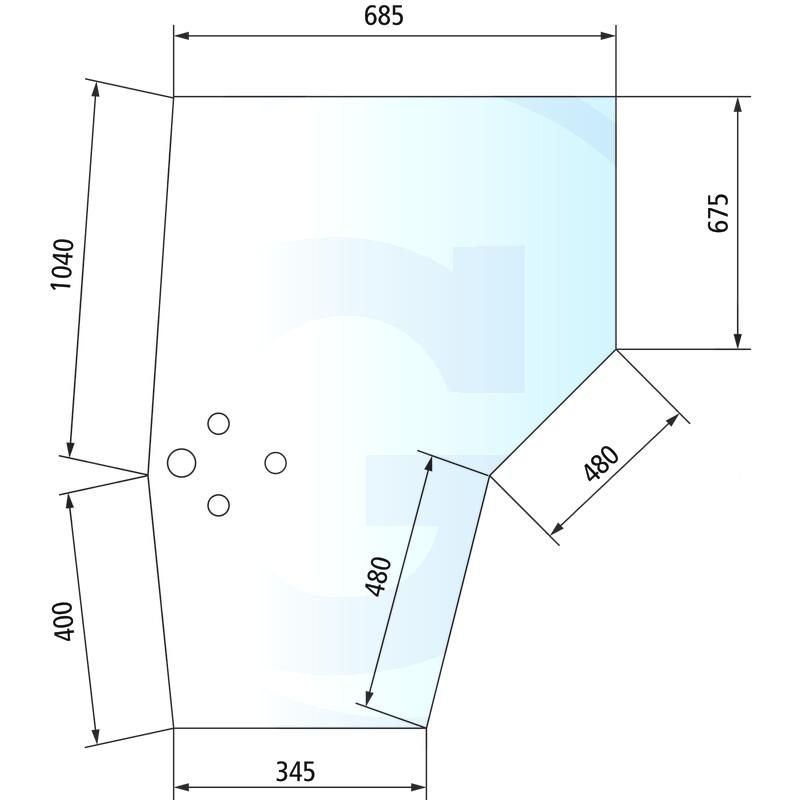 Szyba drzwi prawa Massey Ferguson 4435 V34022300
