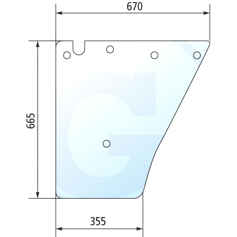 Szyba drzwi dolna prawa i lewa Fendt Farmer 205810030111