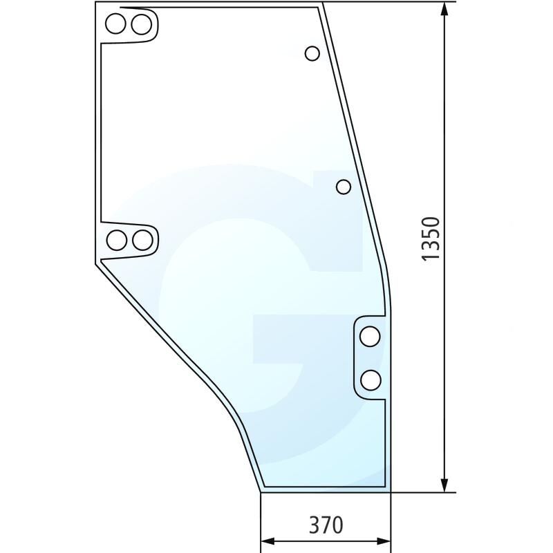 Szyba drzwi prawa, do klejenia Deutz DX AgroPrima AgroXtra 4400341