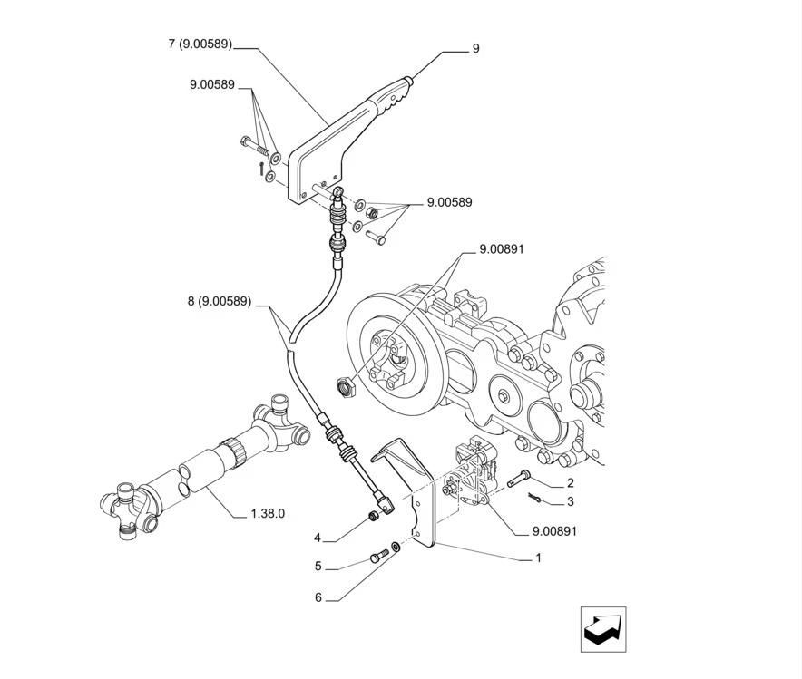 Przewód New Holland 76092511 CNH