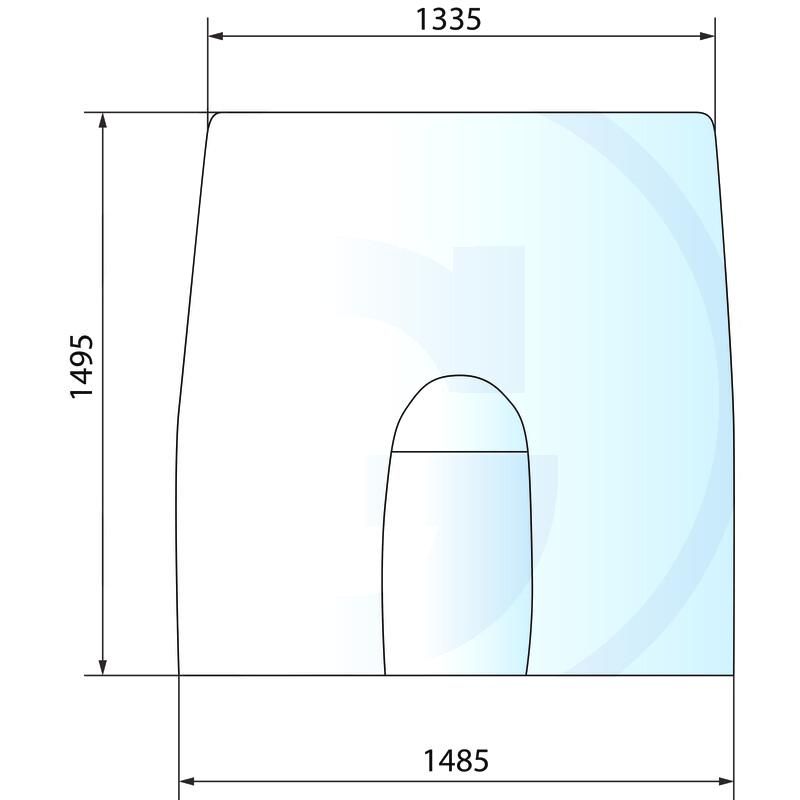 Szyba przednia John Deere 7630 8530 R537494, R218484, R167958