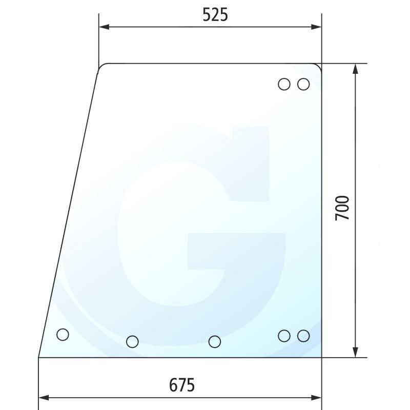 Szyba drzwi górna prawa i lewa Fendt Farmer 205810030101