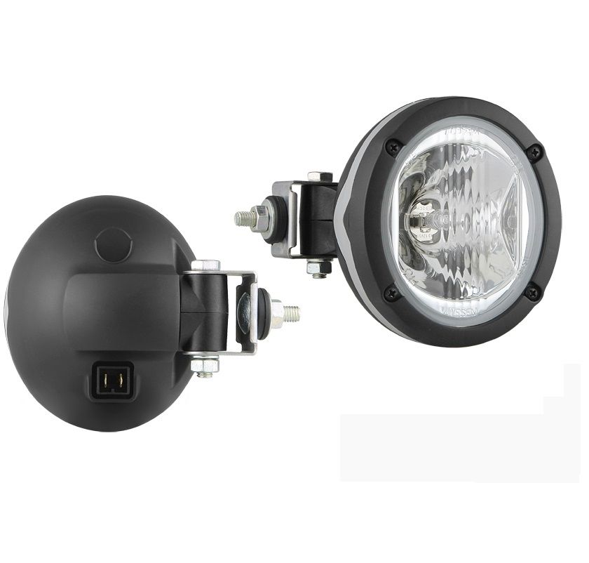 Halogenowa lampa robocza z bocznym umocowaniem i złączem AMP Faston z żarówką 12V LOR4.39041 Wesem