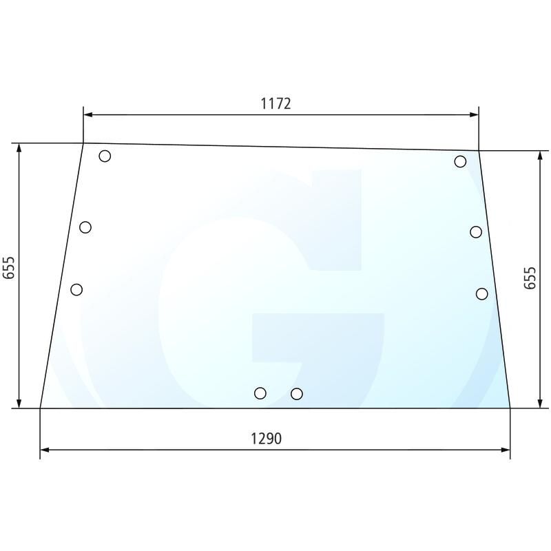Szyba tylna górna Deutz 12006 520499