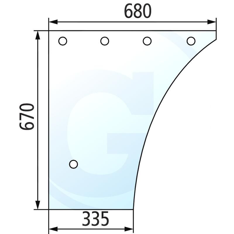 Szyba drzwi dolna, prawa i lewa Fendt Farmer 247811030960