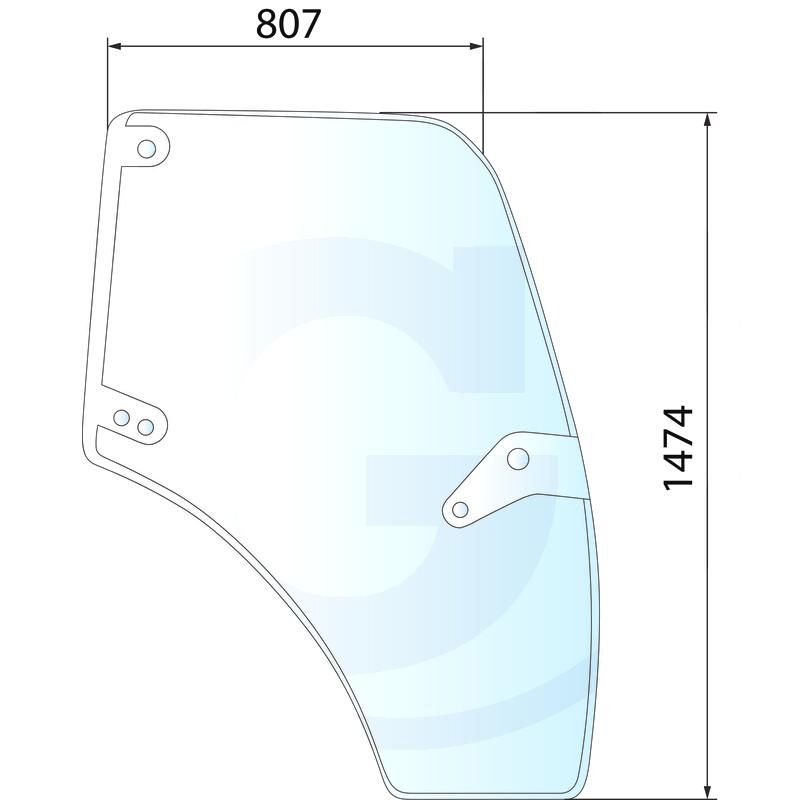 Szyba drzwi prawa Deutz Agrotron K 0.012.1432.0/20