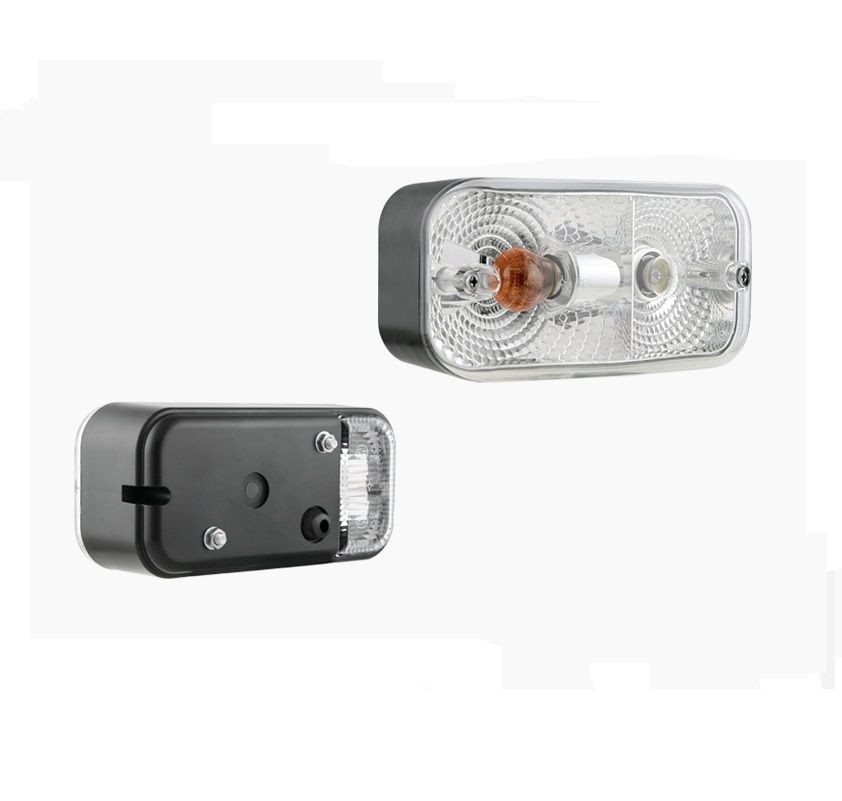 Lampa przednia prawa z kierunkowskazem Zetor 162x77 złącze AMP Faston LA5.39805 Wesem