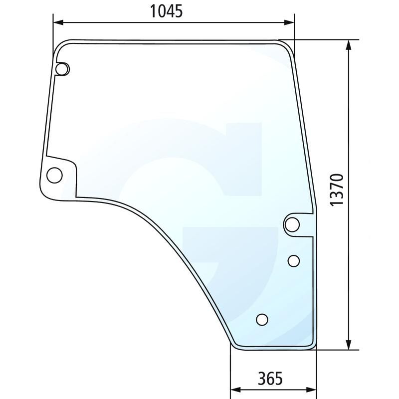 Szyba drzwi prawa Deutz Agrofarm Agroplus Hürlimann Lamborghini SAME 0.015.5532.0/40