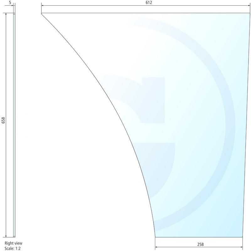 Szyba drzwi dolna Massey Ferguson 300 3477778M1
