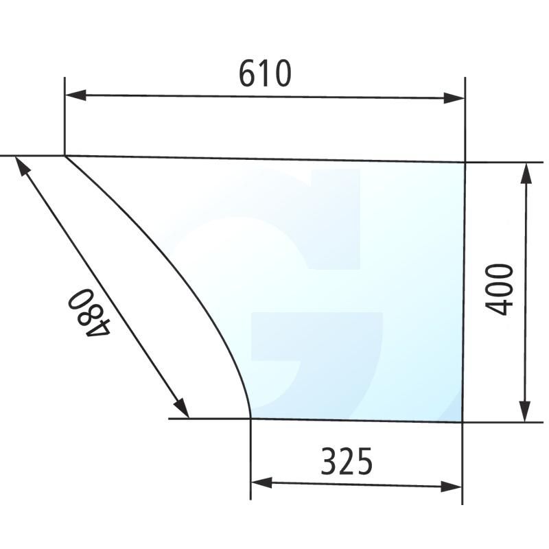 Szyba drzwi dolna Massey Ferguson 300 3476160M1
