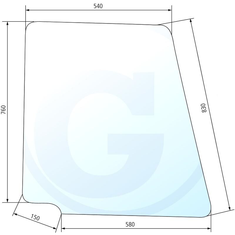 Szyba drzwi górna Ford seria 10 83914255