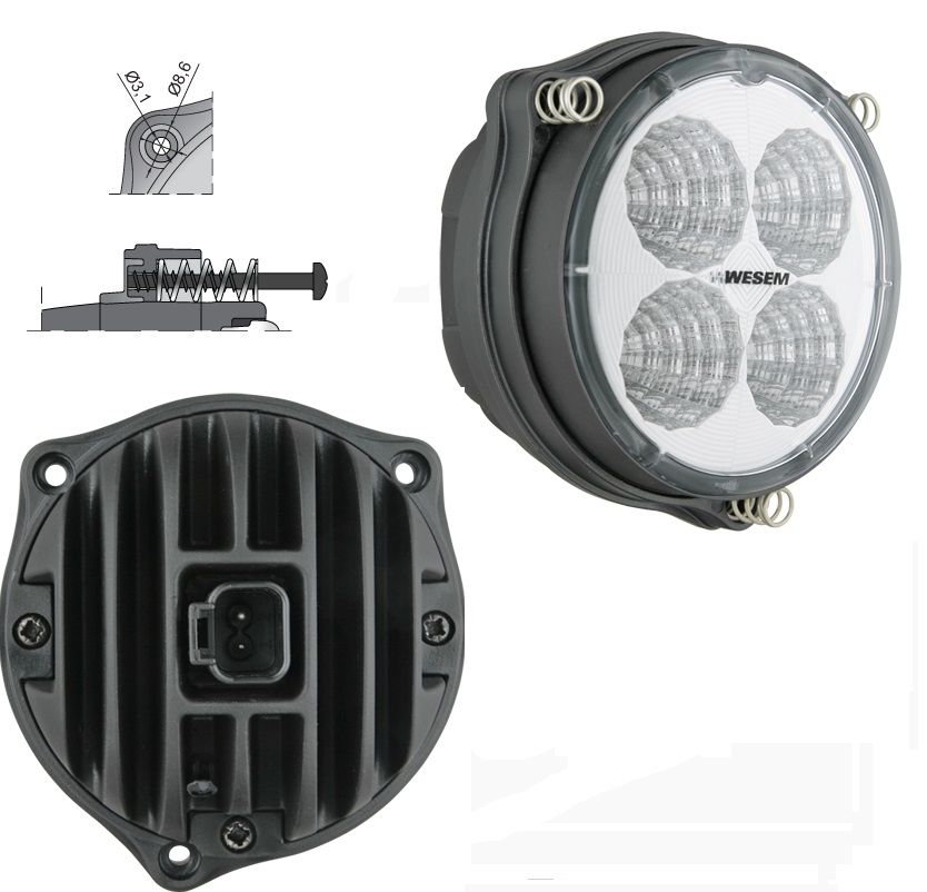 Lampa robocza LED 58° 1500lm Deutsch DT04-2P CRC5D.51623 Wesem