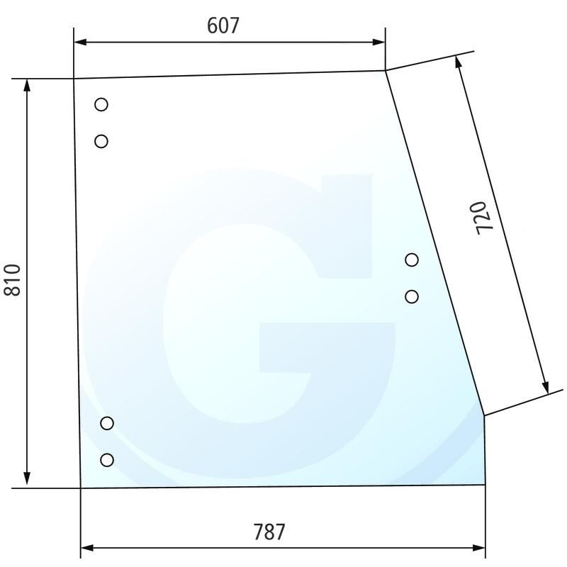 Szyba boczna przednia, prawa Steyr 1-34-171-003