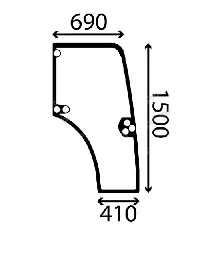 Szyba drzwi prawa New Holland 87301767 CNH
