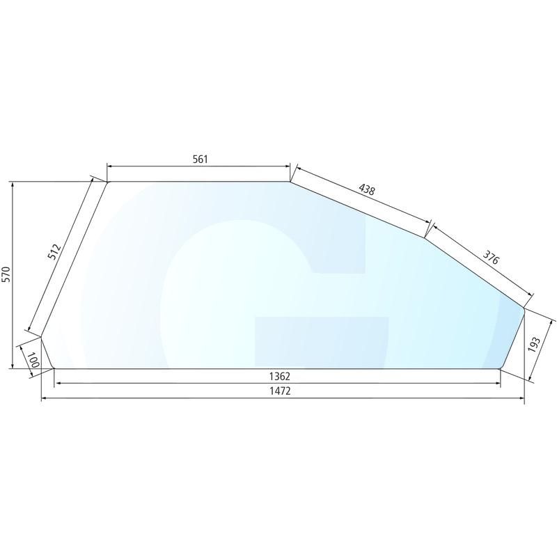 Szyba drzwi lewa FIAT 5124414