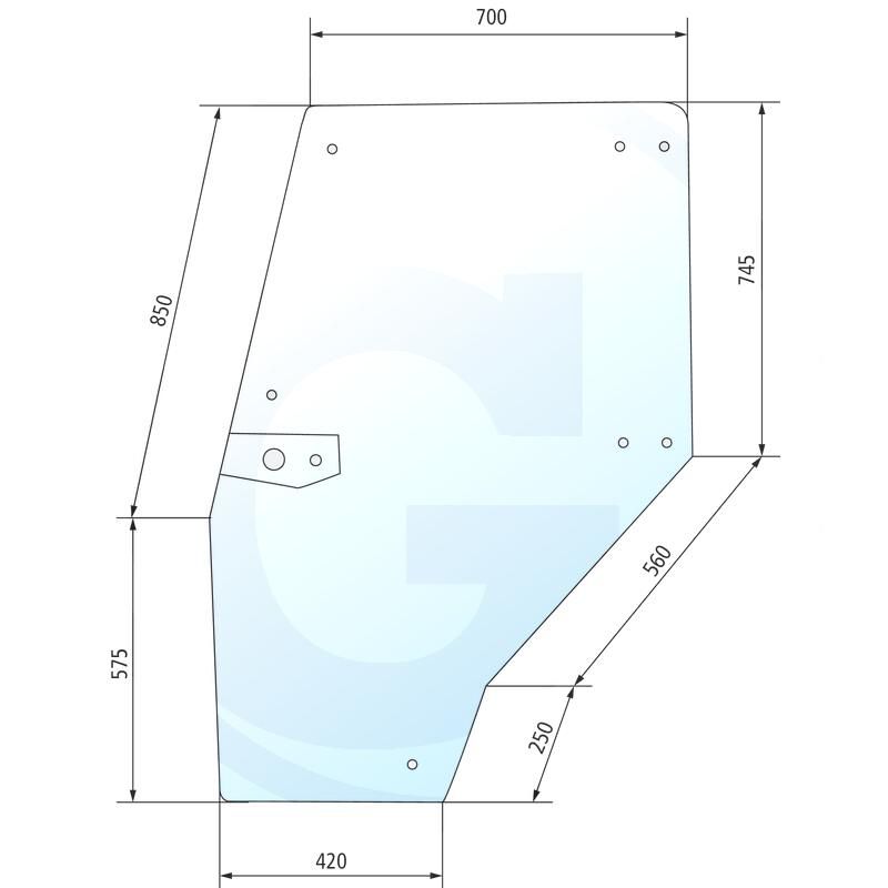 Szyba drzwi lewa Deutz DX AgroPrima AgroXtra 4352848