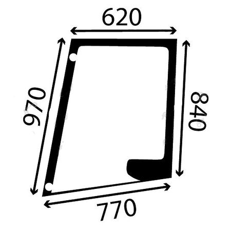 Szyba drzwi lewa, górna Fendt Xylon 524810030300